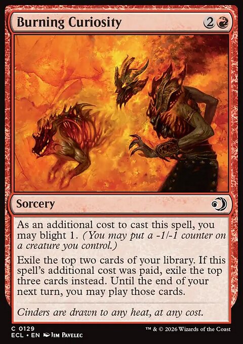 Burning Curiosity, Lorwyn Eclipsed #129, Magic: The Gathering card