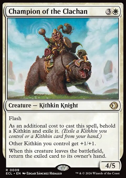 Champion of the Clachan, Lorwyn Eclipsed #9, Magic: The Gathering card