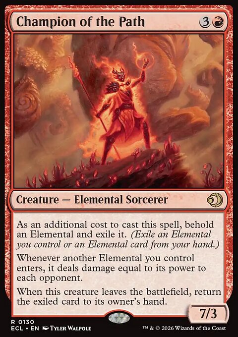 Champion of the Path, Lorwyn Eclipsed #130, Magic: The Gathering card