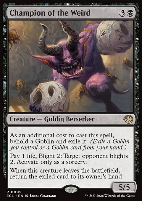 Champion of the Weird, Lorwyn Eclipsed #95, Magic: The Gathering card