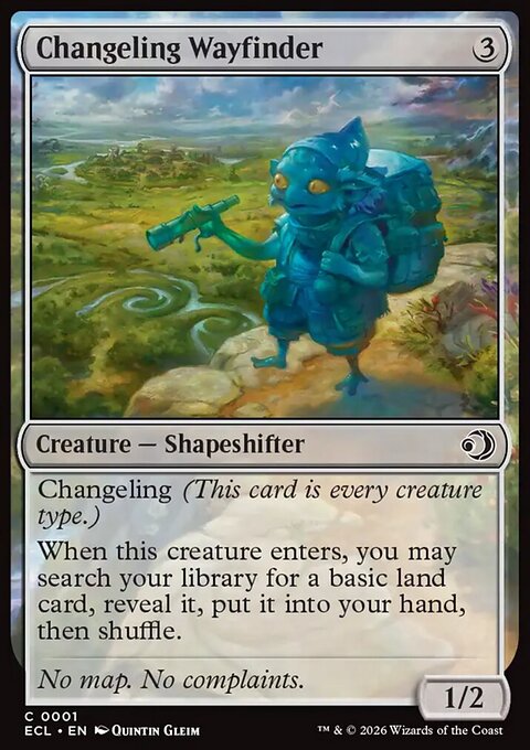 Changeling Wayfinder, Lorwyn Eclipsed #1, Magic: The Gathering card