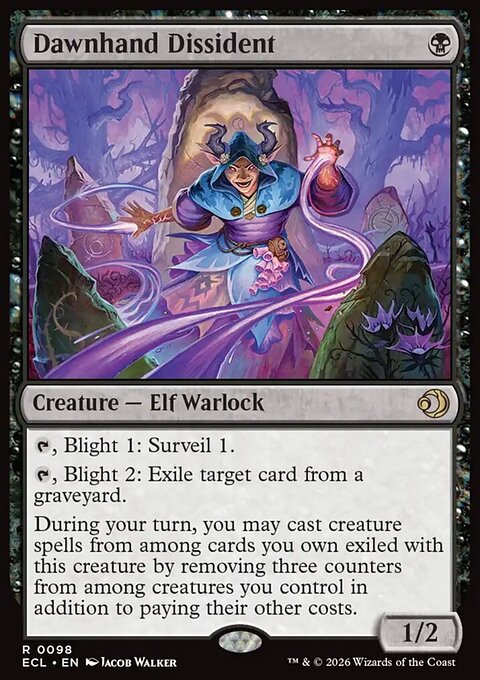 Dawnhand Dissident, Lorwyn Eclipsed #98, Magic: The Gathering card