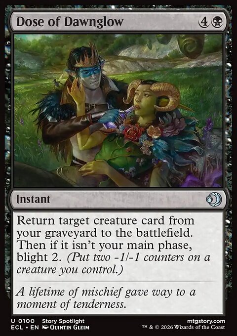 Dose of Dawnglow, Lorwyn Eclipsed #100, Magic: The Gathering card
