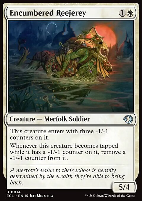Encumbered Reejerey, Lorwyn Eclipsed #14, Magic: The Gathering card