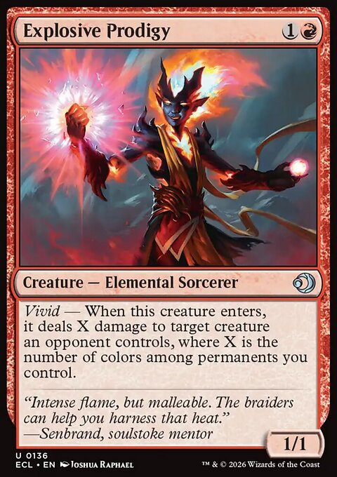 Explosive Prodigy, Lorwyn Eclipsed #136, Magic: The Gathering card