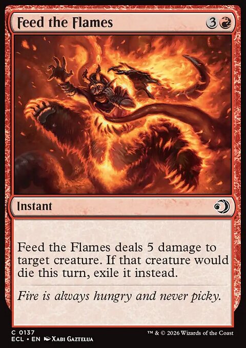 Feed the Flames, Lorwyn Eclipsed #137, Magic: The Gathering card