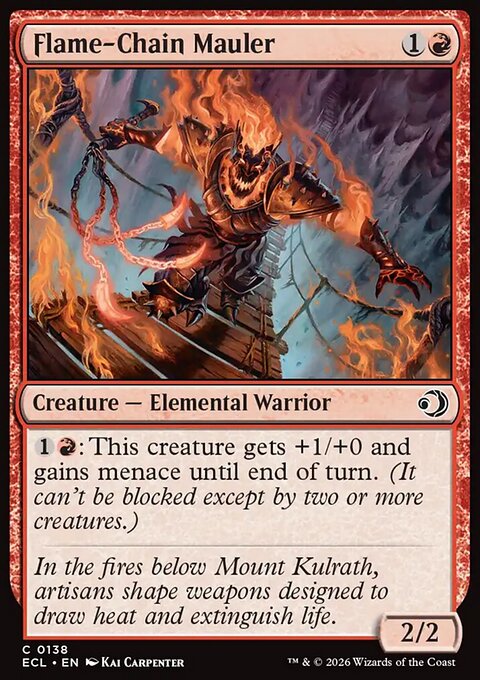 Flame-Chain Mauler, Lorwyn Eclipsed #138, Magic: The Gathering card