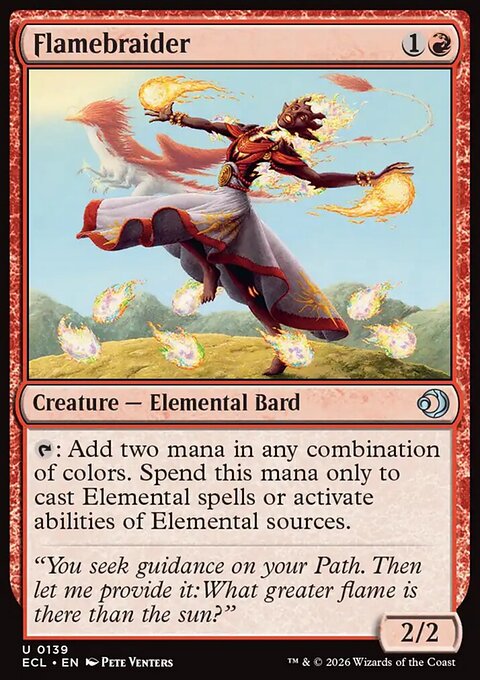Flamebraider, Lorwyn Eclipsed #139, Magic: The Gathering card