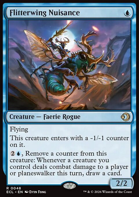 Flitterwing Nuisance, Lorwyn Eclipsed #48, Magic: The Gathering card