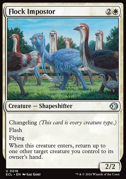 Flock Impostor, Lorwyn Eclipsed #16, Magic: The Gathering card