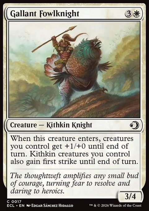 Gallant Fowlknight, Lorwyn Eclipsed #17, Magic: The Gathering card
