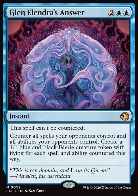 Glen Elendra's Answer, Lorwyn Eclipsed #52, Magic: The Gathering card
