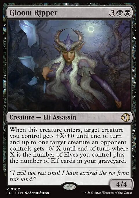 Gloom Ripper, Lorwyn Eclipsed #102, Magic: The Gathering card