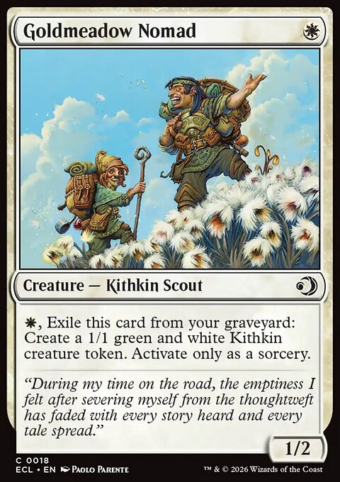Goldmeadow Nomad, Lorwyn Eclipsed #18, Magic: The Gathering card