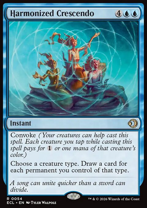 Harmonized Crescendo, Lorwyn Eclipsed #54, Magic: The Gathering card