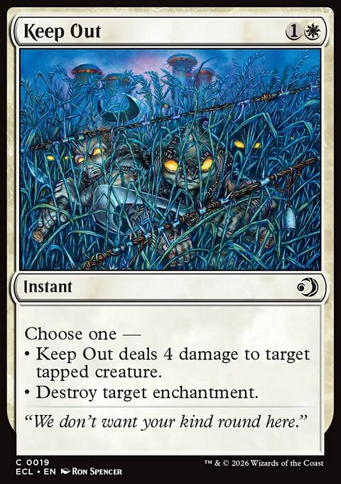 Keep Out, Lorwyn Eclipsed #19, Magic: The Gathering card