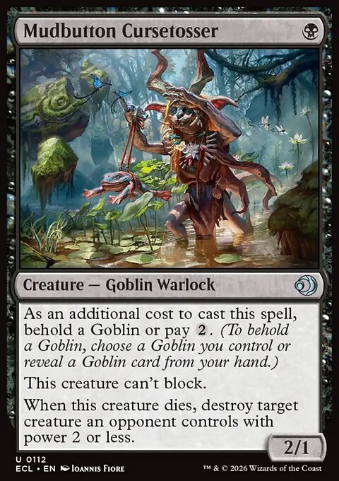 Mudbutton Cursetosser, Lorwyn Eclipsed #112, Magic: The Gathering card