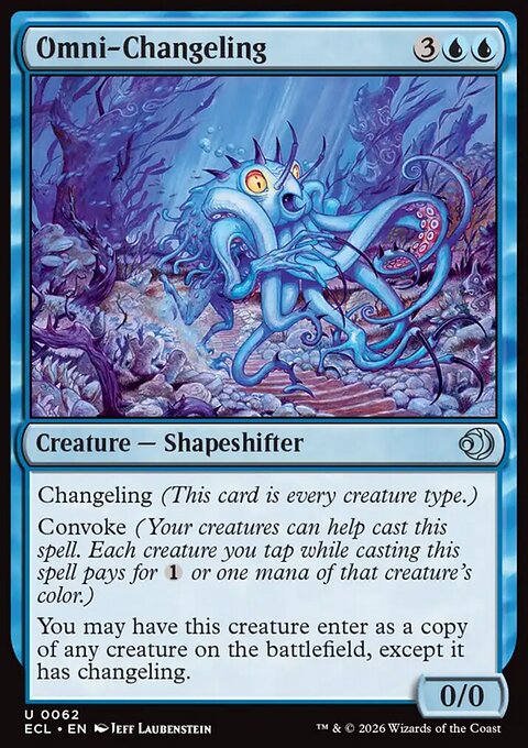 Omni-Changeling, Lorwyn Eclipsed #62, Magic: The Gathering card