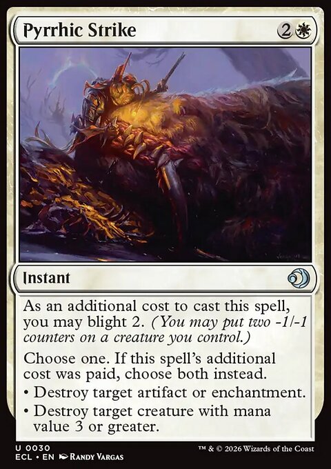 Pyrrhic Strike, Lorwyn Eclipsed #30, Magic: The Gathering card