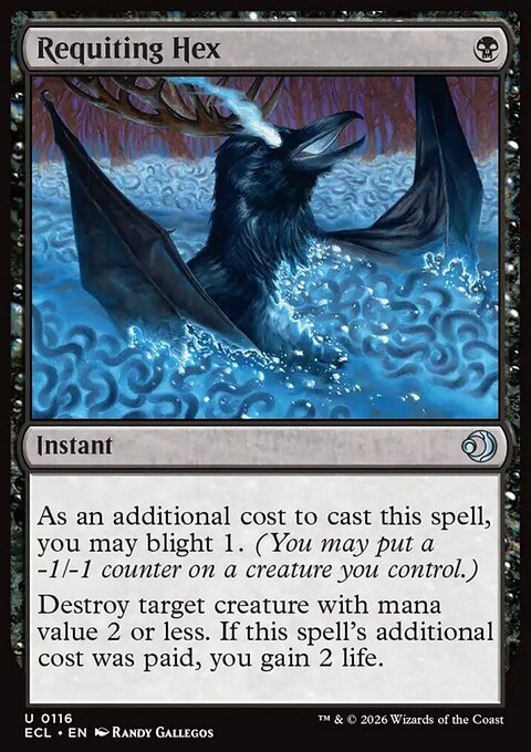 Requiting Hex, Lorwyn Eclipsed #116, Magic: The Gathering card