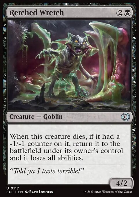 Retched Wretch, Lorwyn Eclipsed #117, Magic: The Gathering card