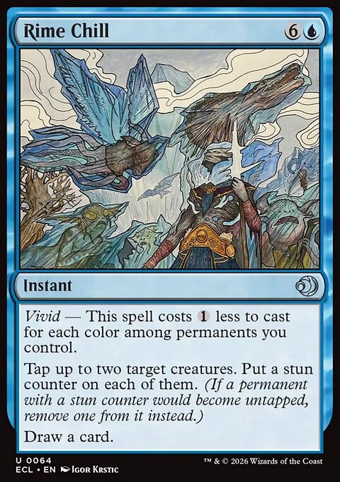 Rime Chill, Lorwyn Eclipsed #64, Magic: The Gathering card