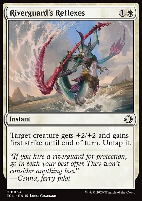Riverguard's Reflexes, Lorwyn Eclipsed #33, Magic: The Gathering card