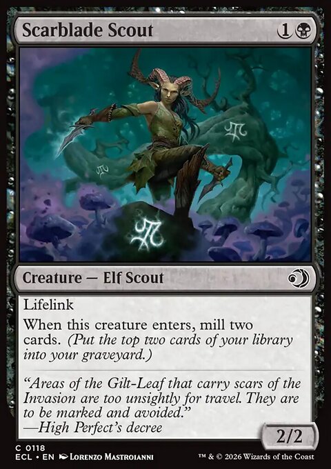 Scarblade Scout, Lorwyn Eclipsed #118, Magic: The Gathering card
