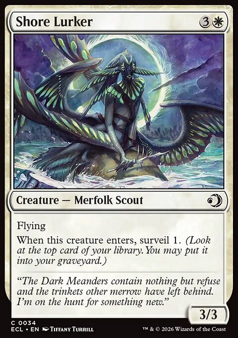 Shore Lurker, Lorwyn Eclipsed #34, Magic: The Gathering card