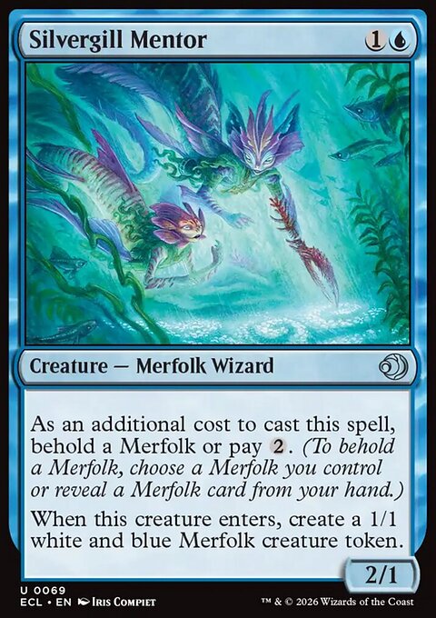 Silvergill Mentor, Lorwyn Eclipsed #69, Magic: The Gathering card