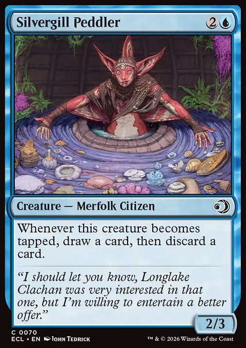 Silvergill Peddler, Lorwyn Eclipsed #70, Magic: The Gathering card