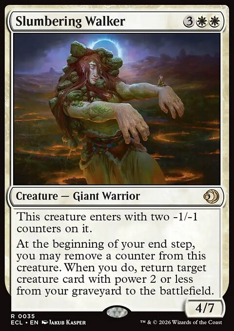 Slumbering Walker, Lorwyn Eclipsed #35, Magic: The Gathering card
