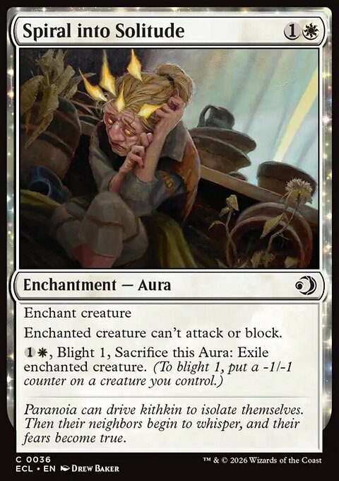 Spiral into Solitude, Lorwyn Eclipsed #36, Magic: The Gathering card