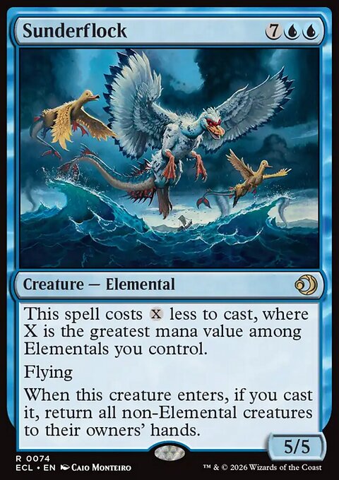 Sunderflock, Lorwyn Eclipsed #74, Magic: The Gathering card