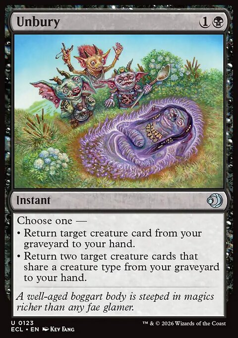 Unbury, Lorwyn Eclipsed #123, Magic: The Gathering card