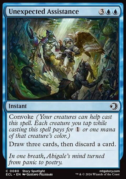 Unexpected Assistance, Lorwyn Eclipsed #80, Magic: The Gathering card
