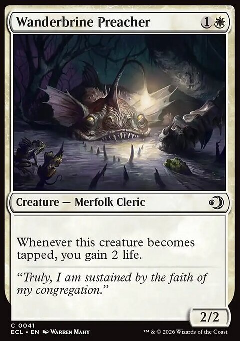 Wanderbrine Preacher, Lorwyn Eclipsed #41, Magic: The Gathering card
