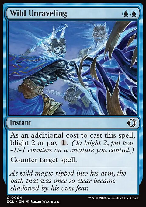Wild Unraveling, Lorwyn Eclipsed #84, Magic: The Gathering card