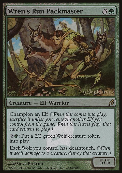 Wren's Run Packmaster, Lorwyn Promos #244★, Magic: The Gathering card