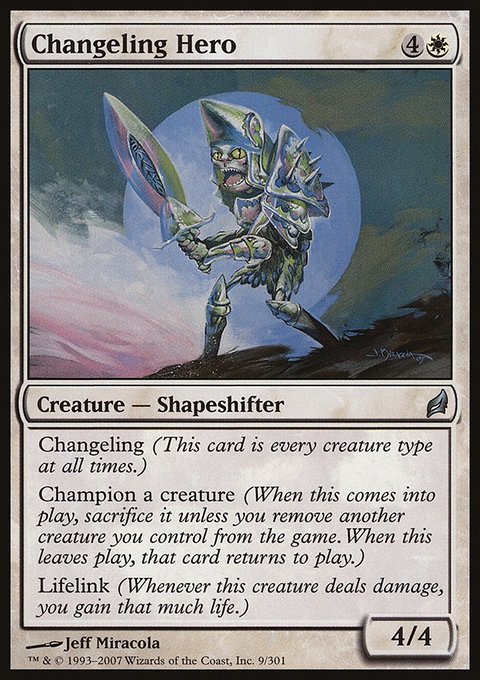 Changeling Hero, Lorwyn #9, Magic: The Gathering card