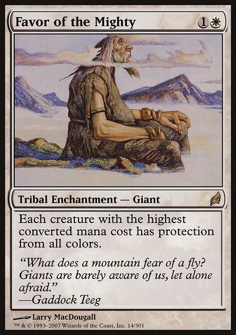 Favor of the Mighty, Lorwyn #14, Magic: The Gathering card
