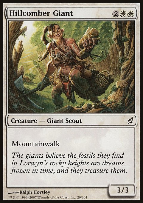 Hillcomber Giant, Lorwyn #20, Magic: The Gathering card