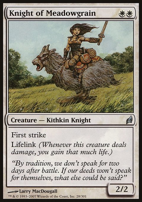 Knight of Meadowgrain, Lorwyn #28, Magic: The Gathering card