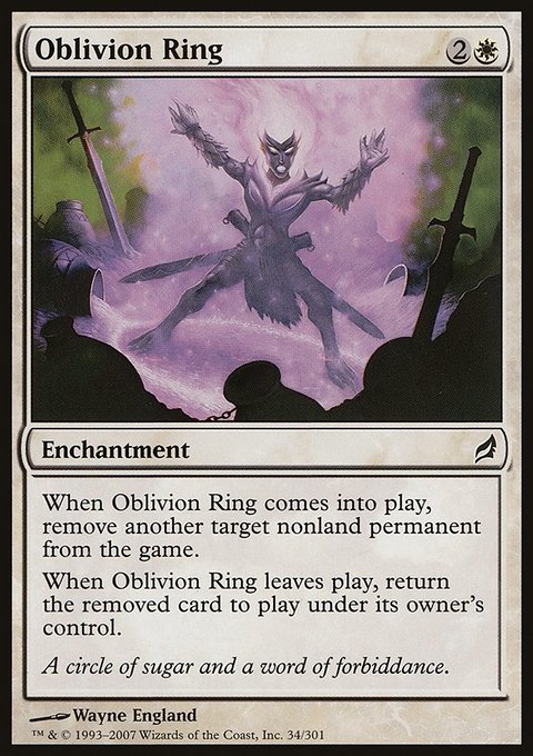 Oblivion Ring, Lorwyn #34, Magic: The Gathering card