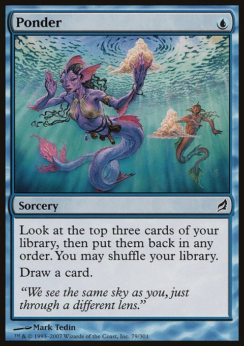 Ponder, Lorwyn #79, Magic: The Gathering card