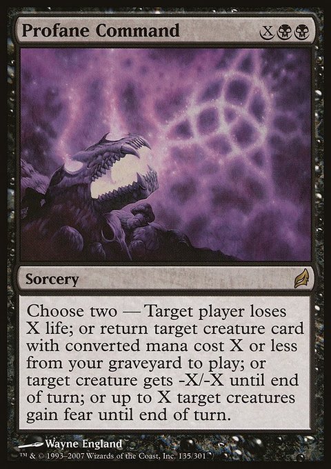 Profane Command, Lorwyn #135, Magic: The Gathering card