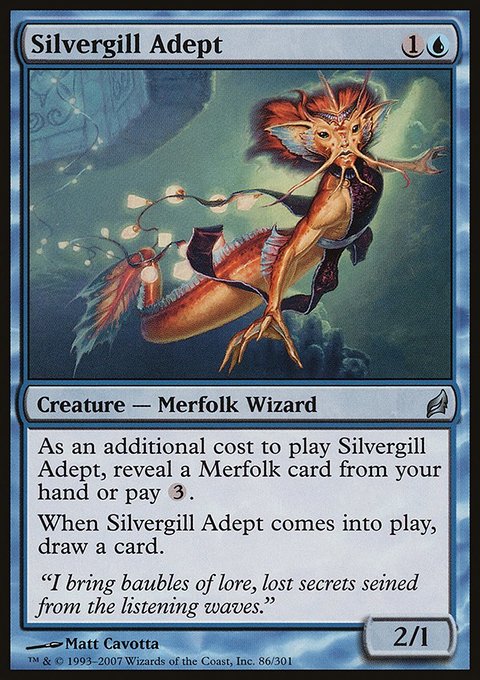 Silvergill Adept, Lorwyn #86, Magic: The Gathering card