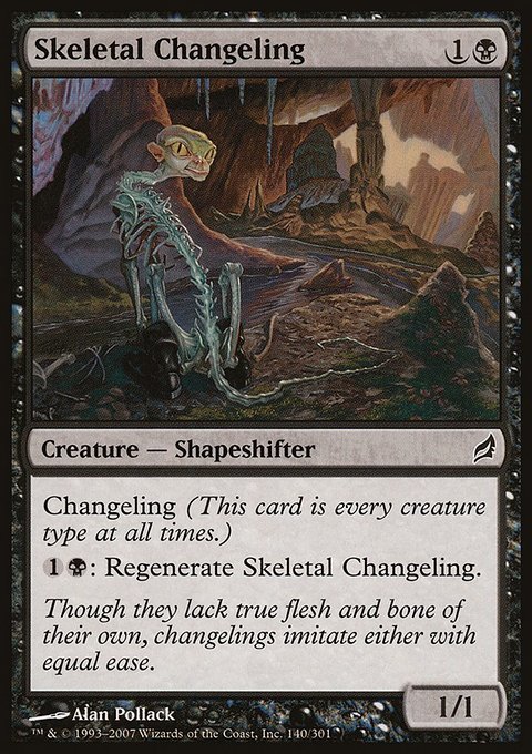 Skeletal Changeling, Lorwyn #140, Magic: The Gathering card