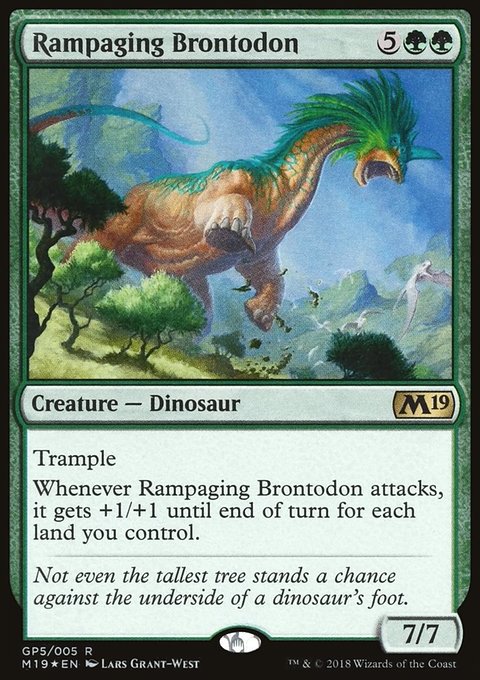 Rampaging Brontodon, M19 Gift Pack #GP5, Magic: The Gathering card
