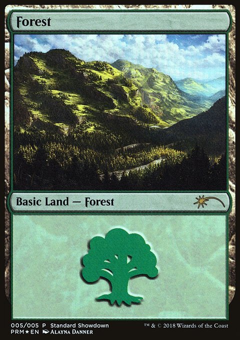 Forest, M19 Standard Showdown #5, Magic: The Gathering card